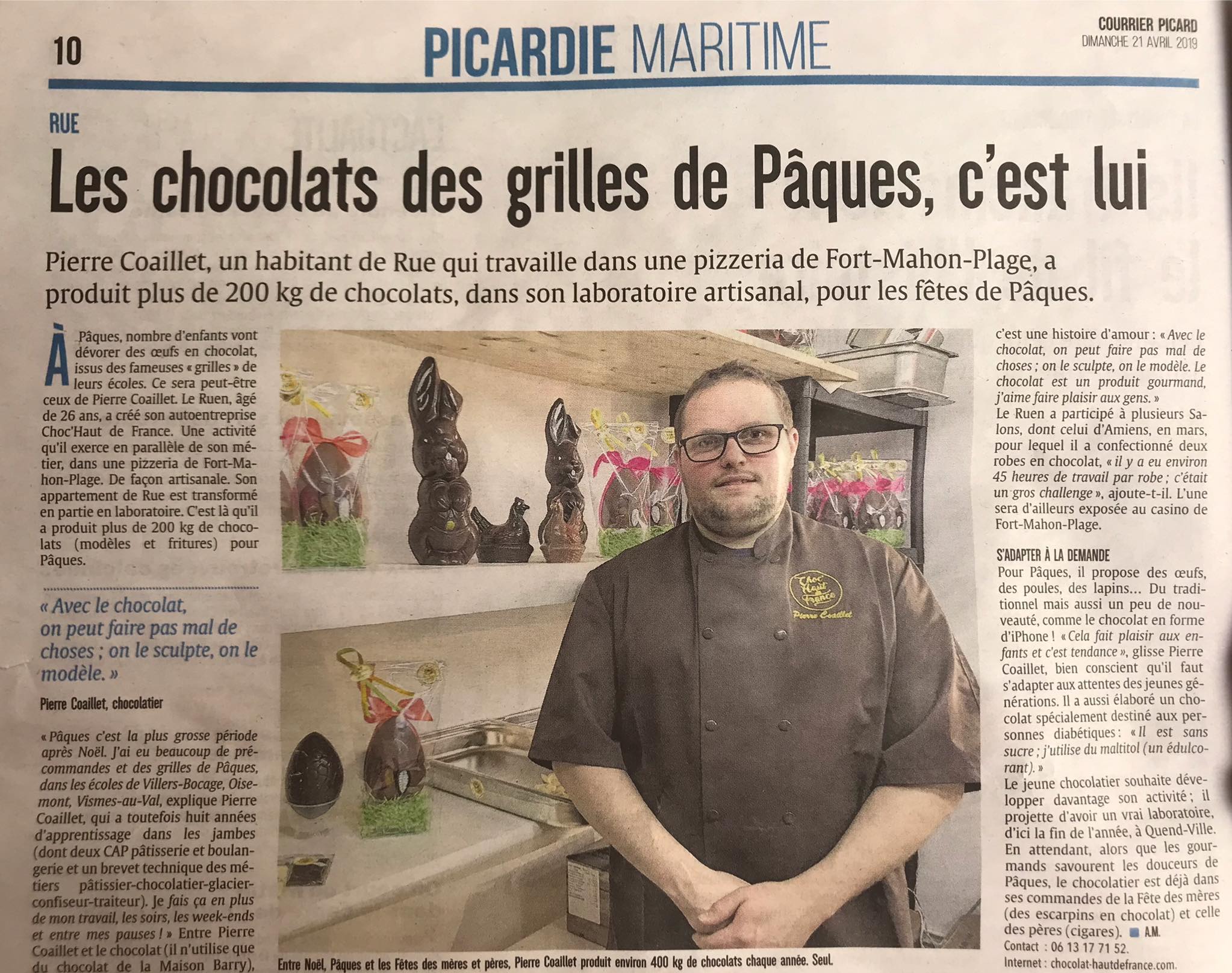 Article de presse paru dans la Voix du Nord